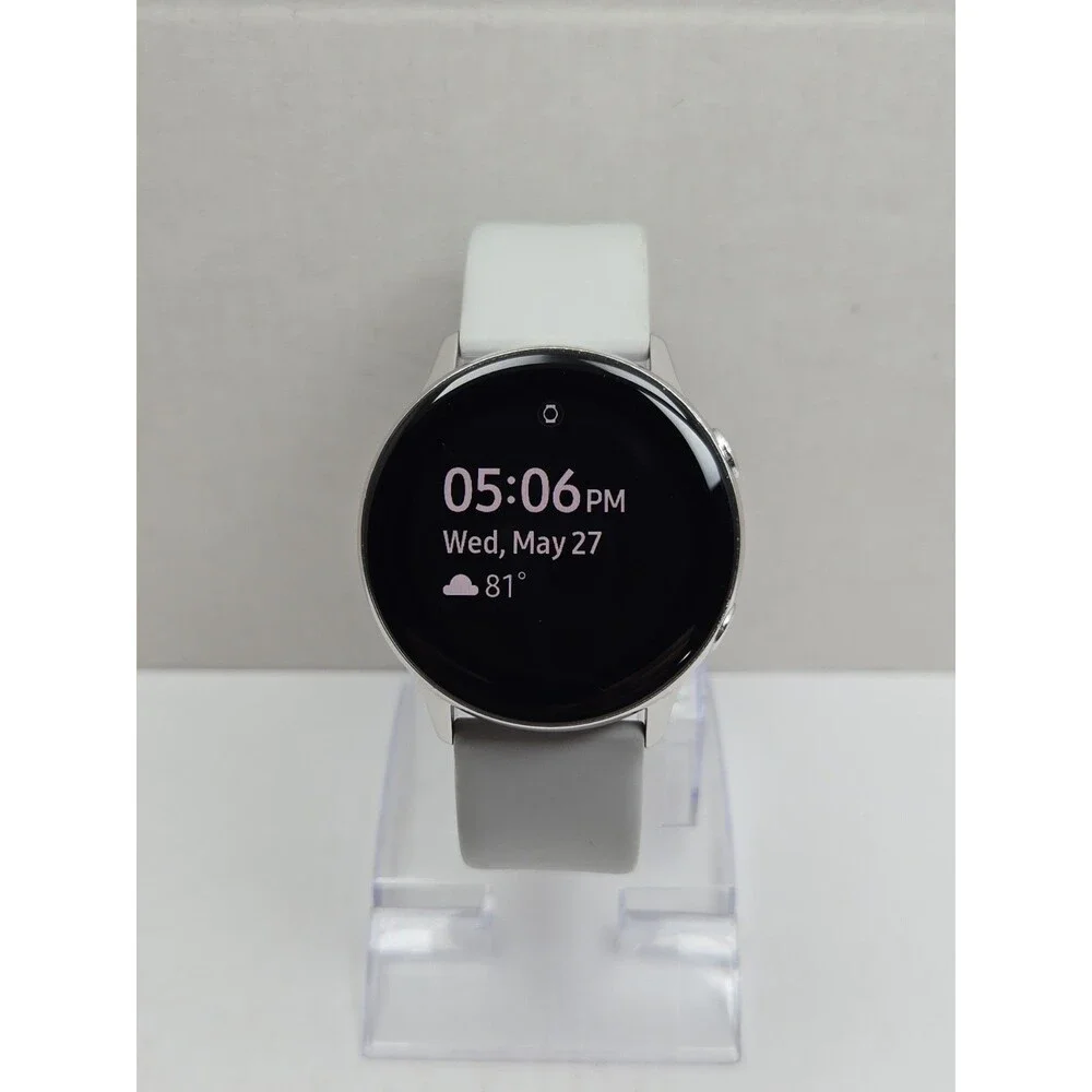 Samsung Galaxy Watch Active SM R500 40mm Silver Bluetooth GPS Fitness *READ